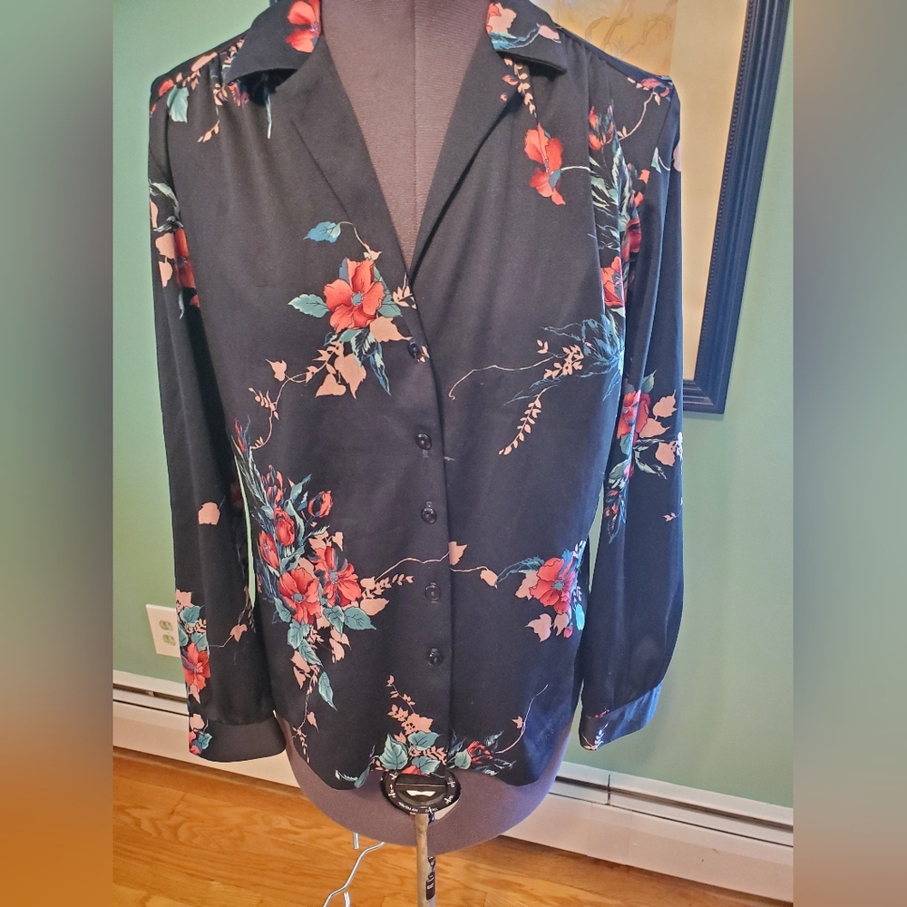Vintage Alex Coleman Floral Button-Up Blouse